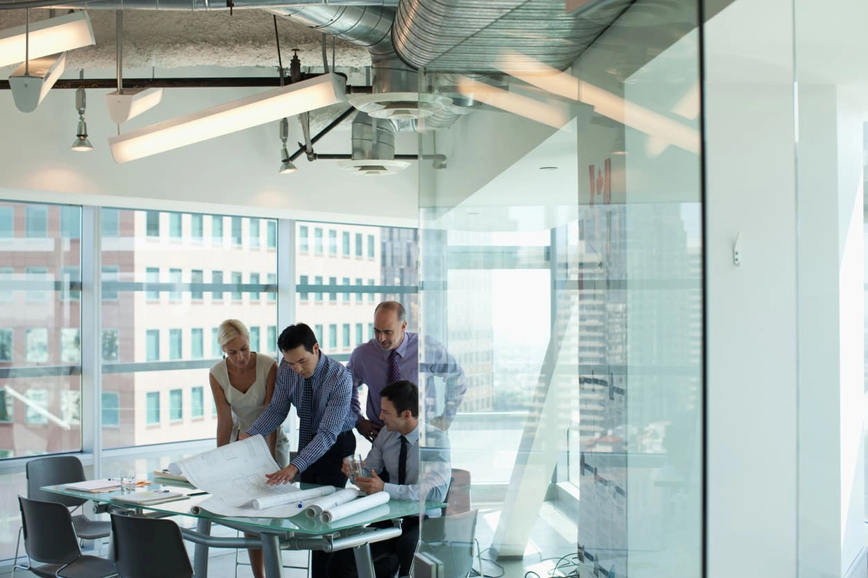 Team benefiting from efforts to streamline print management by having multiple blueprints at once